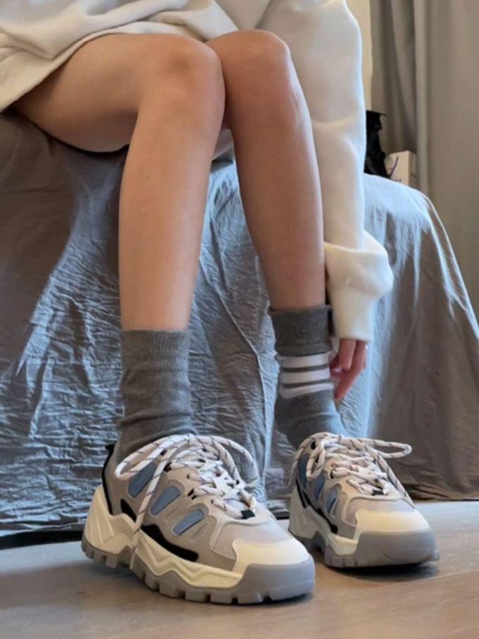 厚底 圆头 低帮 系带 深口鞋 