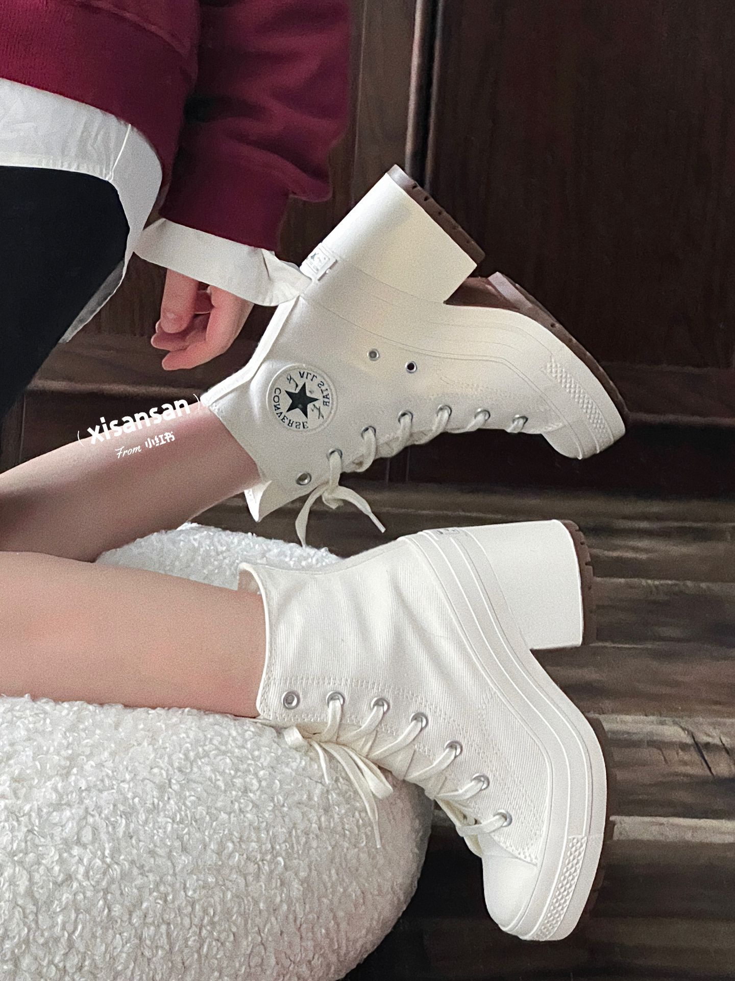 粗跟 中跟 圆头 系带 低筒  - VALI鞋履AI设计主图