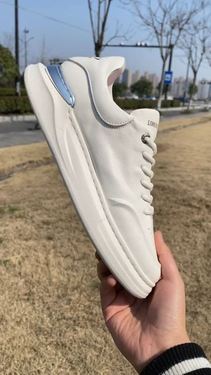 平底 低帮 系带 深口鞋 皮革 