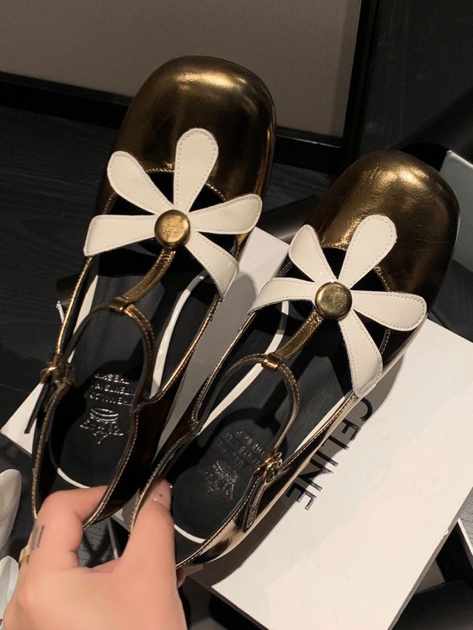 圆头 袢扣 中口鞋 皮革 