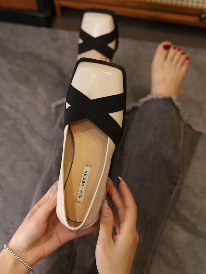 方头 松紧带 中口鞋 皮革 