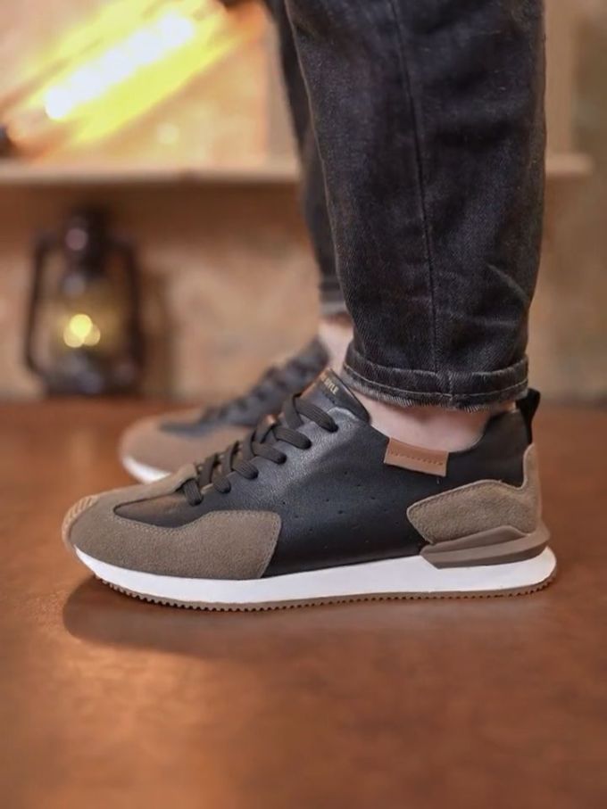 平底 圆头 低帮 系带 深口鞋 皮革 