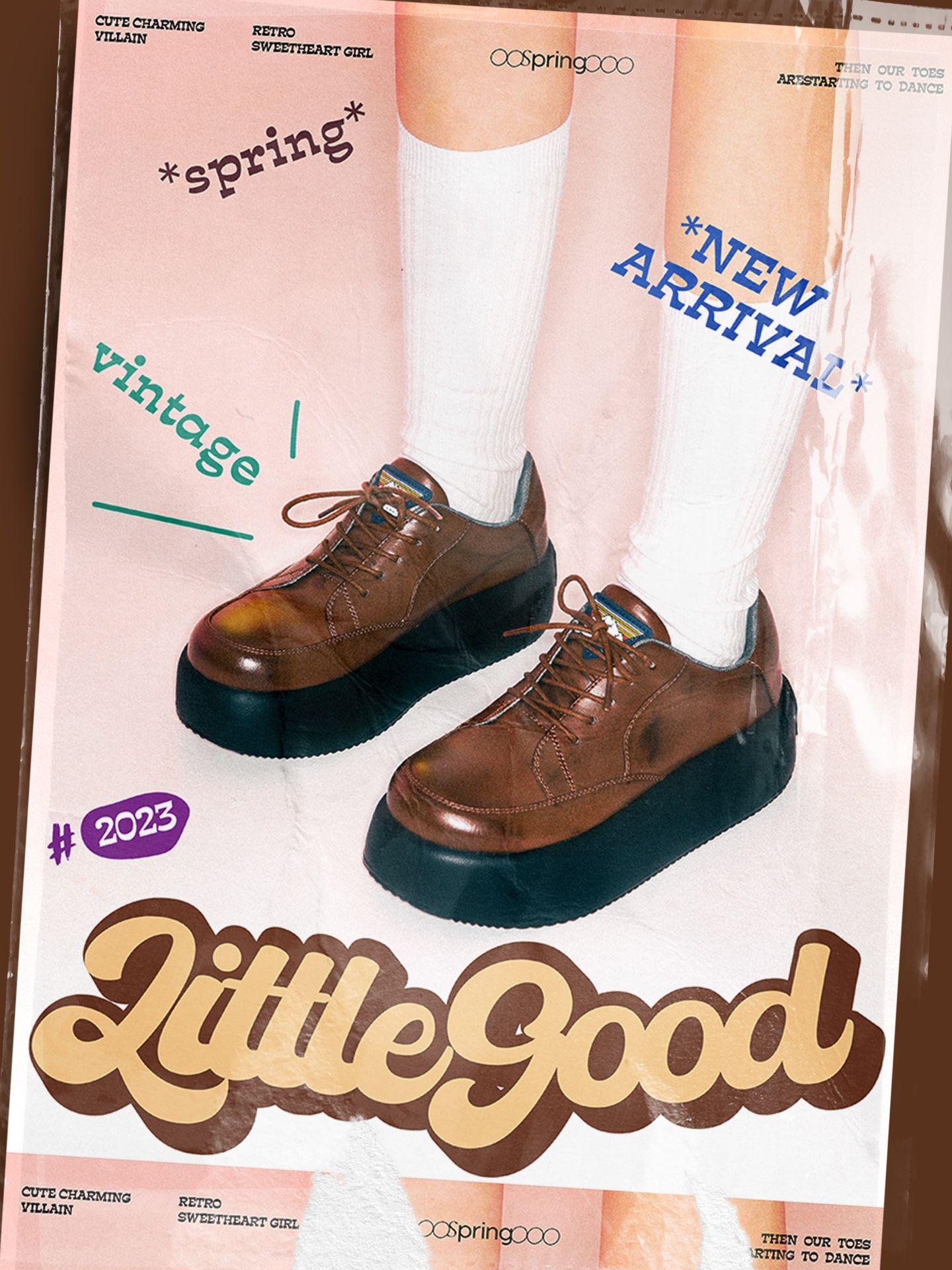 厚底 圆头 低帮 系带 深口鞋 皮革  - VALI鞋履AI设计主图