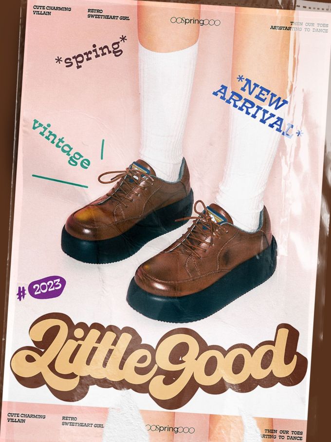 厚底 圆头 低帮 系带 深口鞋 皮革 