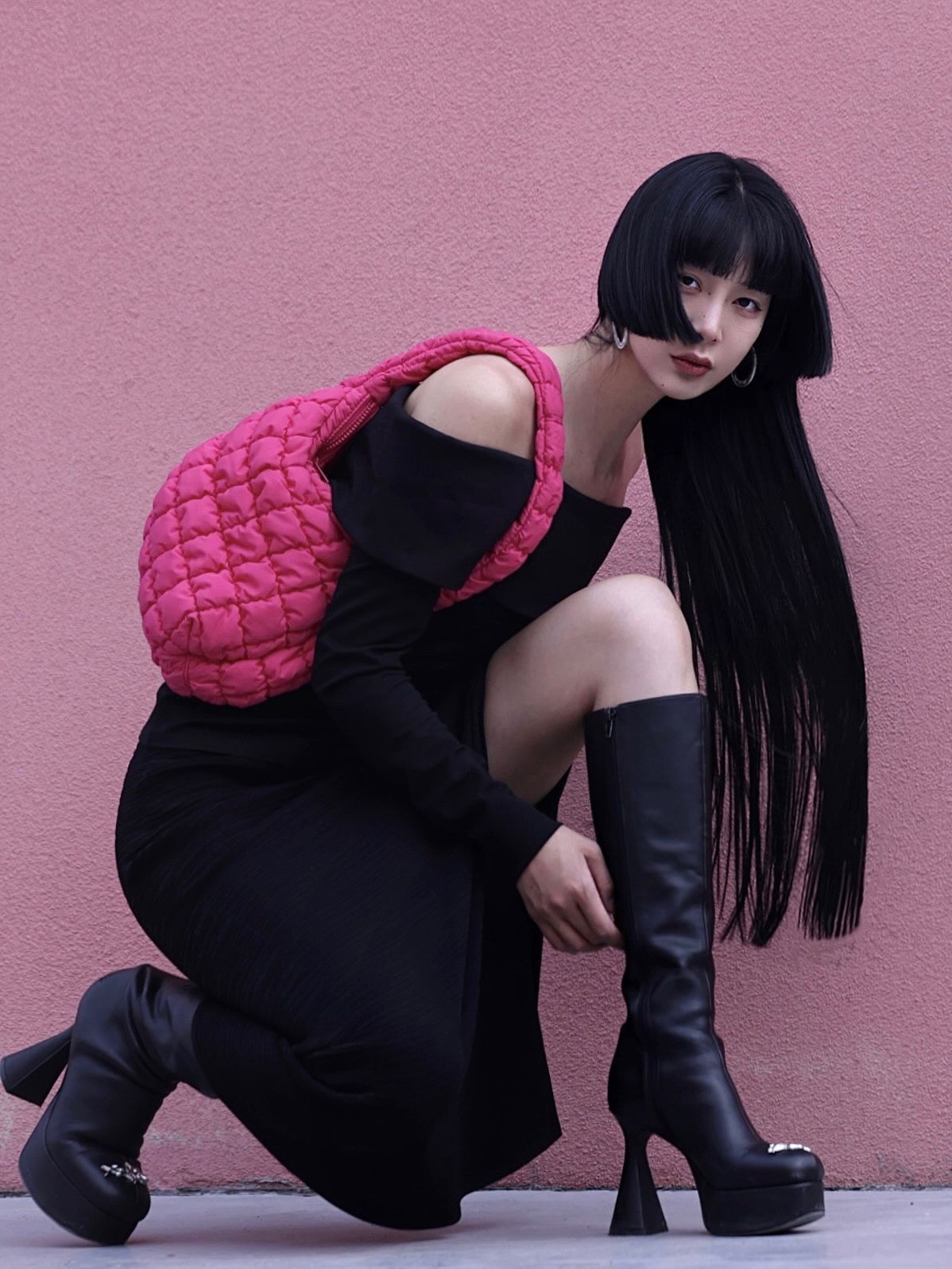 S型 挖空 夜蓝色 性感  - VALI鞋履AI设计主图