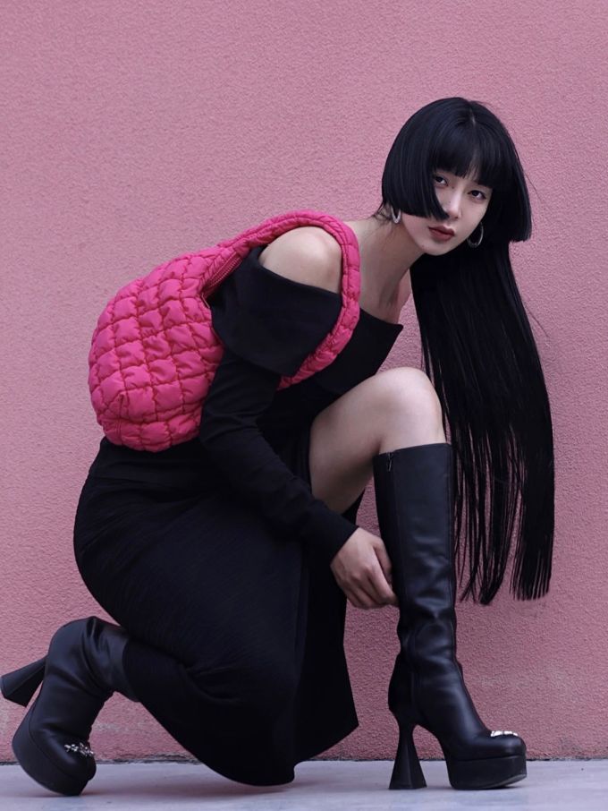 S型 挖空 夜蓝色 性感 