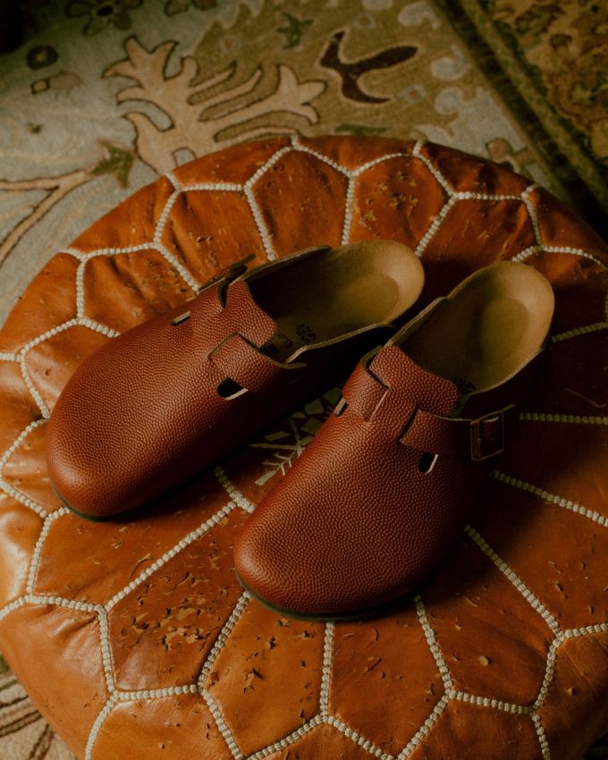 圆头 低帮 一脚蹬 深口鞋 皮革 