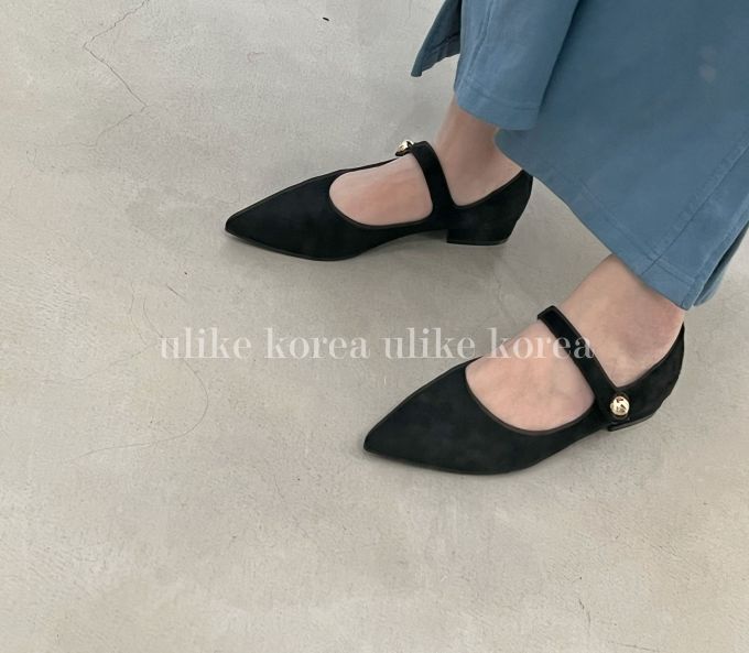 粗跟 中跟 尖头 低帮 袢扣 浅口鞋 皮革 