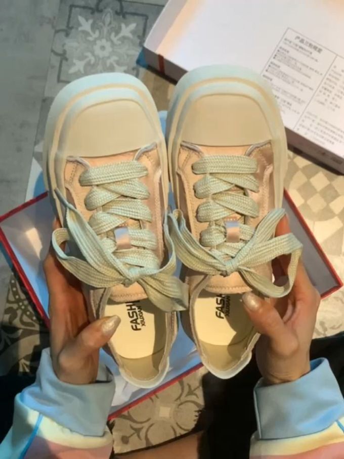 圆头 系带 深口鞋 