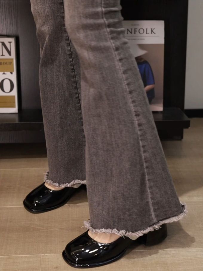 牛仔面料 洗水 毛边 爪哇色 蕨褐色 