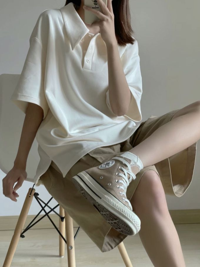 H型 polo领 冰冻色 烟熏橄榄色 火石灰 基础扣饰 运动 