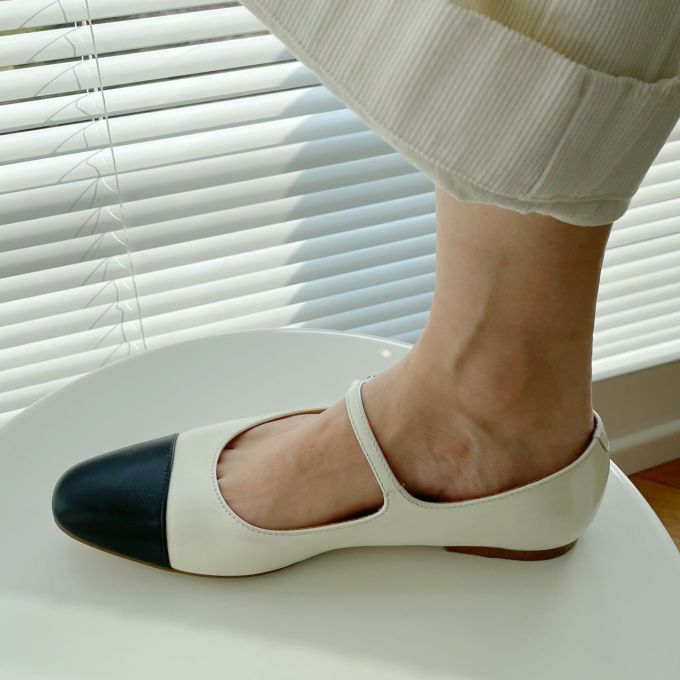 平底 尖头 低帮 浅口鞋 皮革 