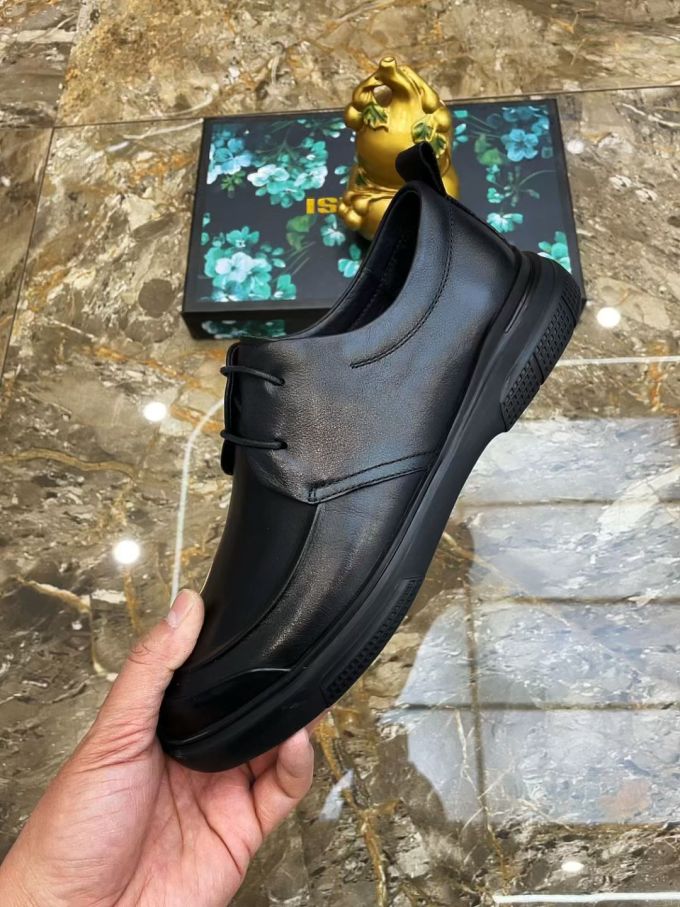 平底 低帮 弹力绳 深口鞋 皮革 