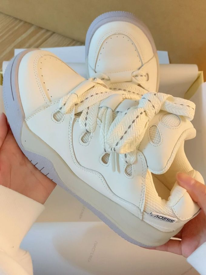 平底 圆头 低帮 系带 深口鞋 皮革 