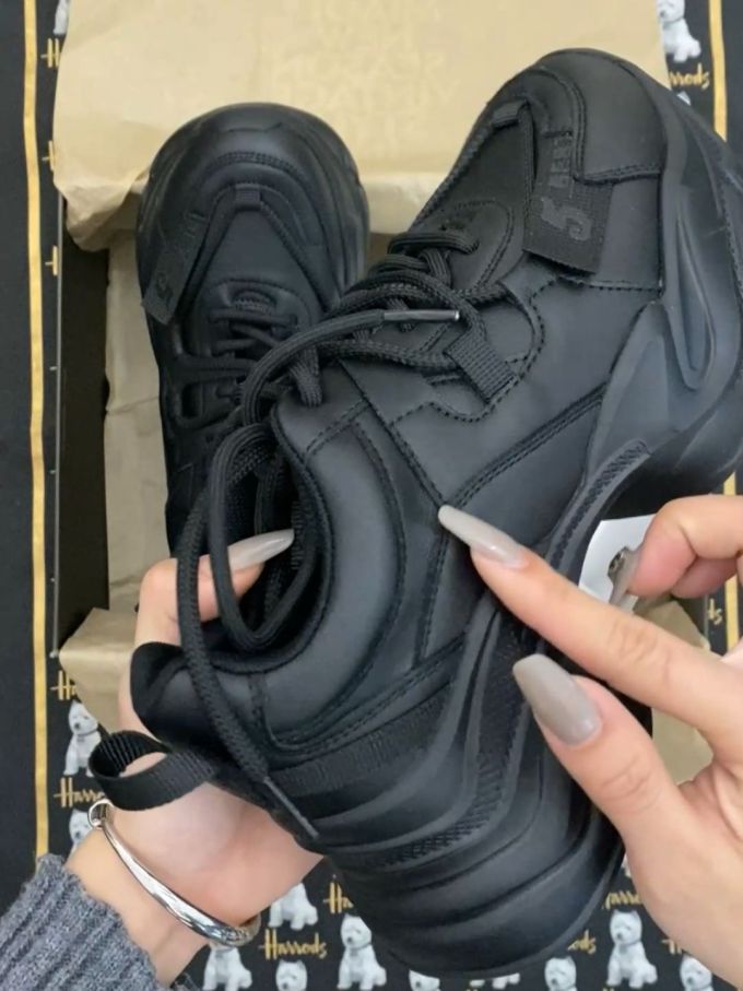 厚底 圆头 低帮 弹力绳 深口鞋 皮革 