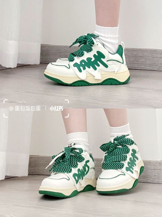 厚底 圆头 低帮 系带 深口鞋 皮革 