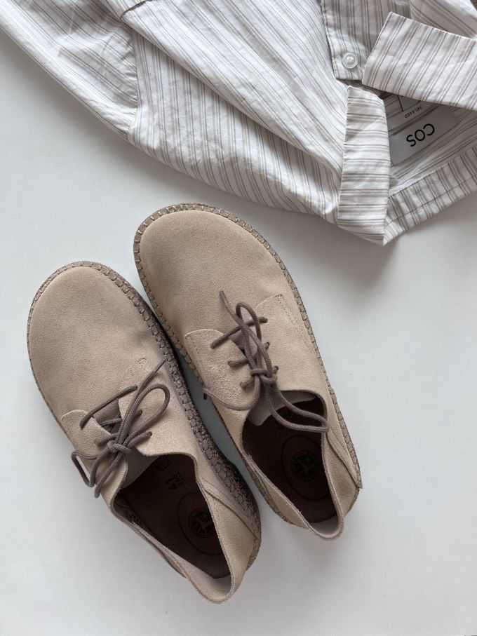 圆头 低帮 系带 深口鞋 皮革 