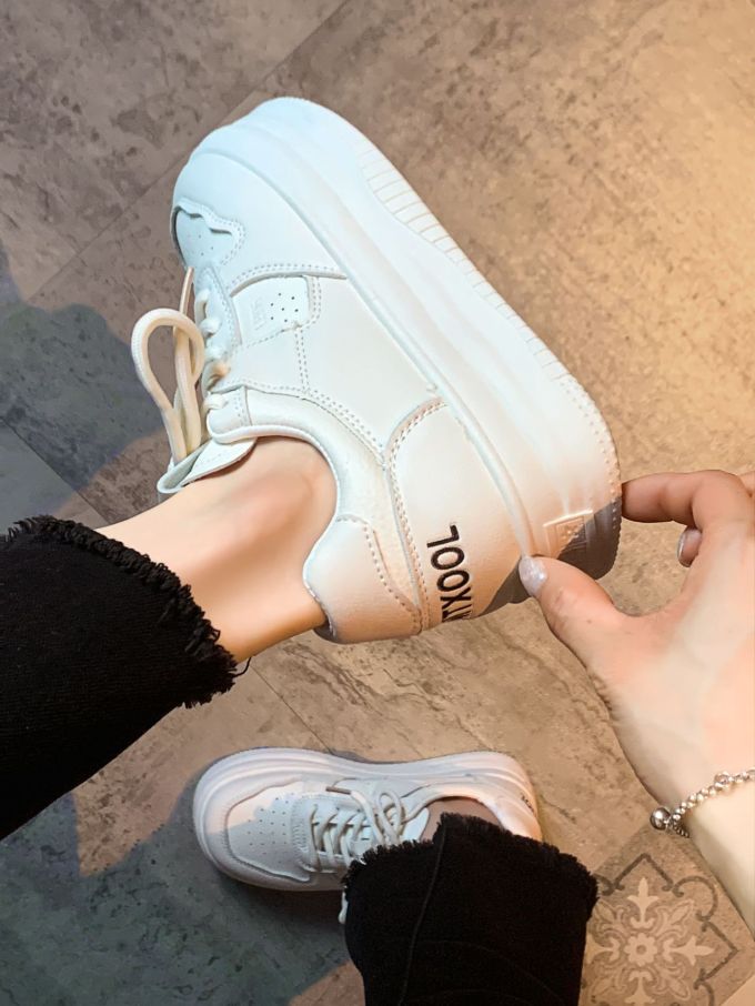 厚底 圆头 低帮 系带 深口鞋 皮革 