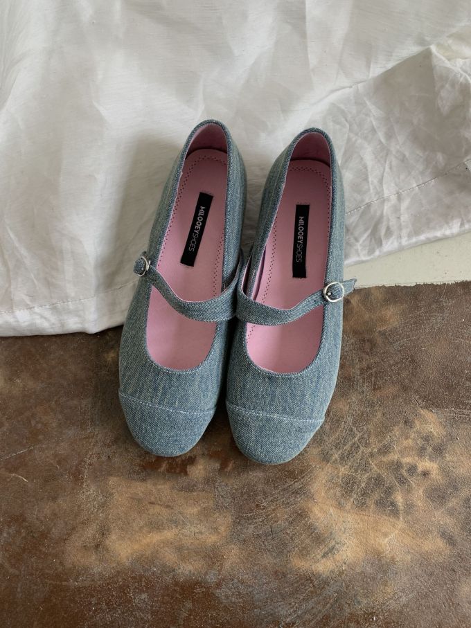 圆头 袢扣 浅口鞋 