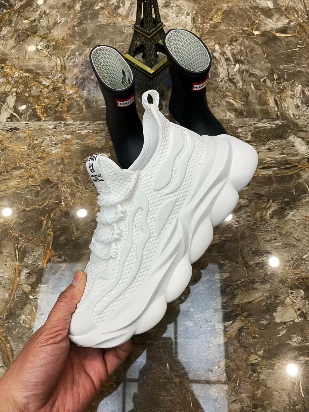 厚底 尖头 低帮 系带 深口鞋 网面  - VALI鞋履AI设计主图