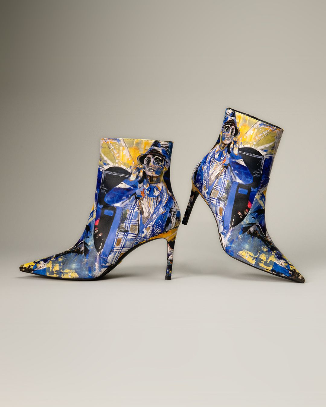 细跟 高跟 尖头 低筒 皮革  - VALI鞋履AI设计主图