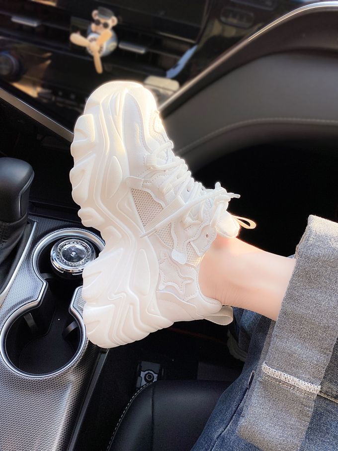 厚底 圆头 低帮 系带 深口鞋 蕾丝 