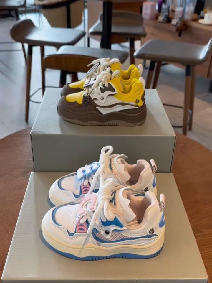 厚底 圆头 低帮 系带 深口鞋  - VALI鞋履AI设计主图