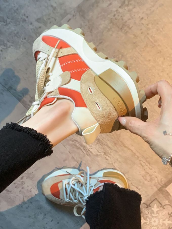 厚底 圆头 低帮 系带 深口鞋 皮革 