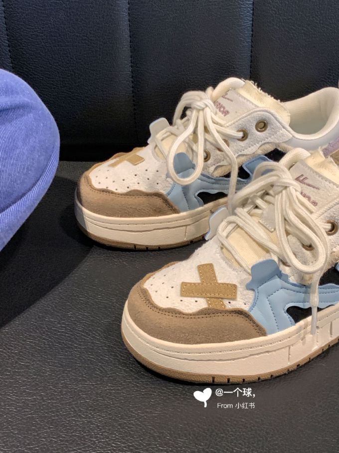 圆头 低帮 系带 深口鞋 皮革 