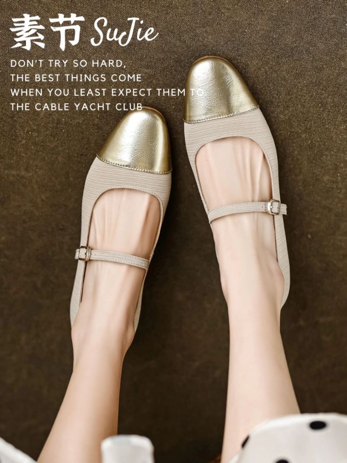 圆头 低帮 袢扣 浅口鞋 