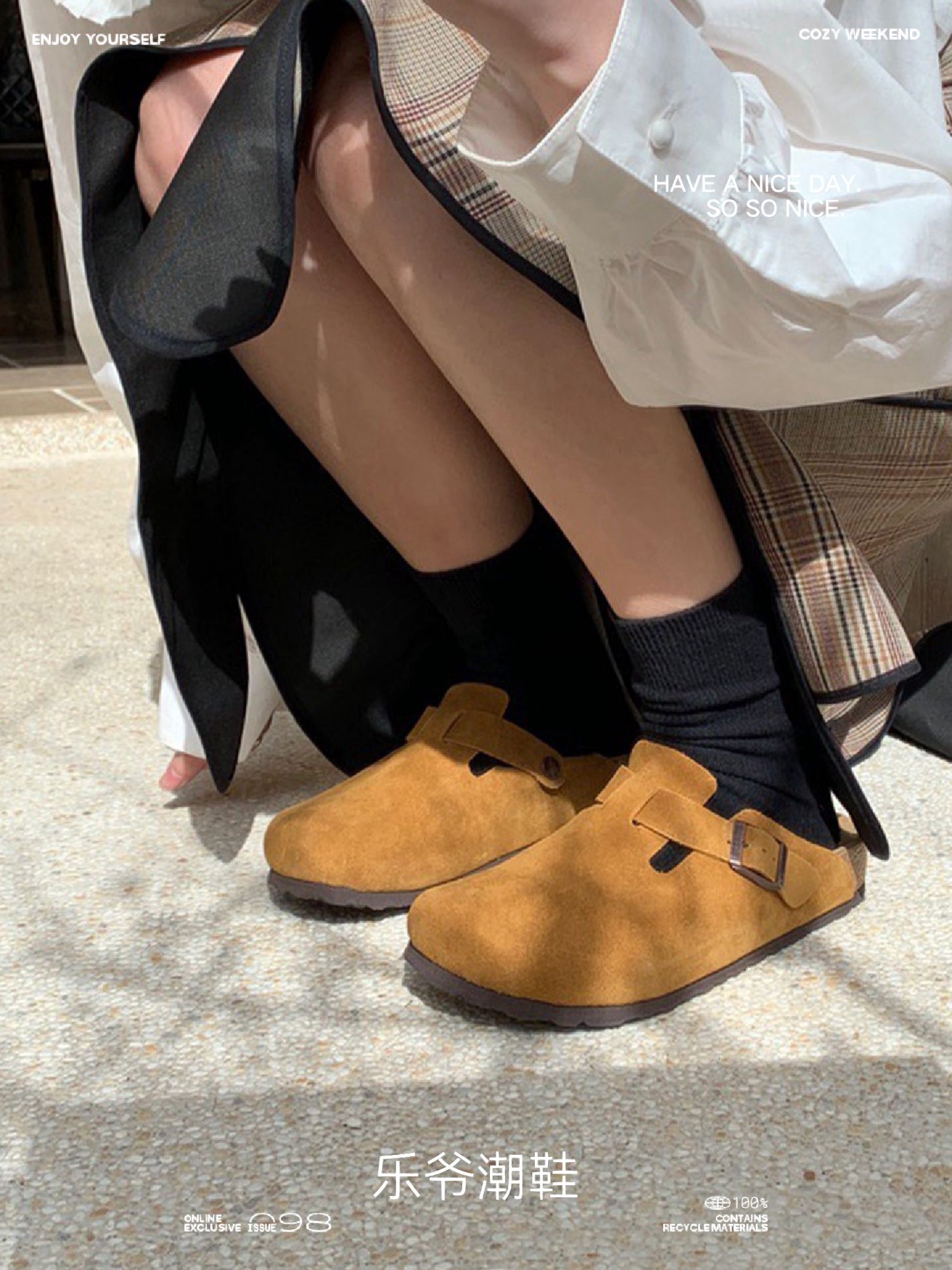 平底 圆头 袢扣 皮革  - VALI鞋履AI设计主图