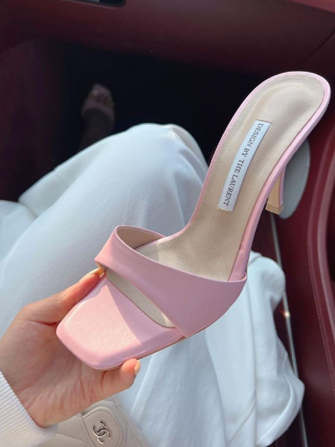 高跟 方头 皮革 