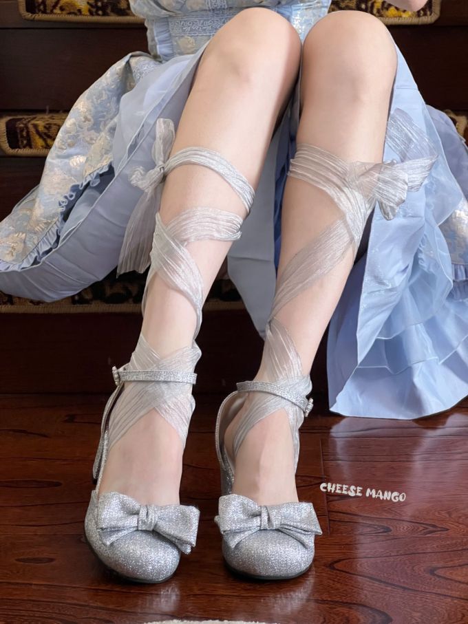 圆头 系带 浅口鞋 