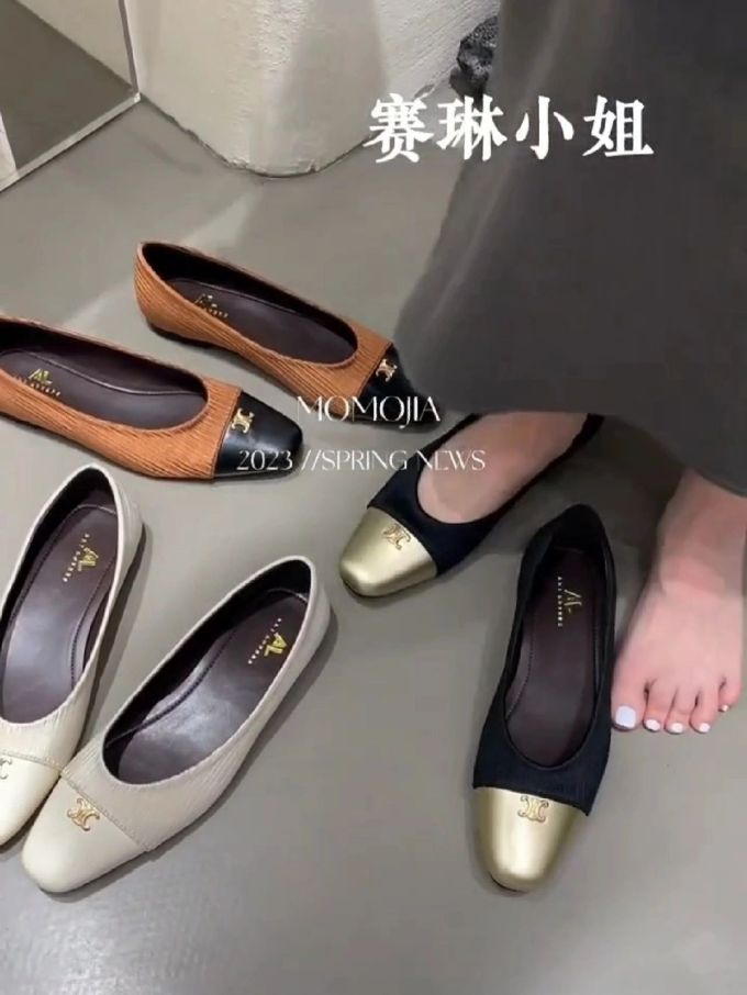 尖头 低帮 一脚蹬 浅口鞋 皮革 