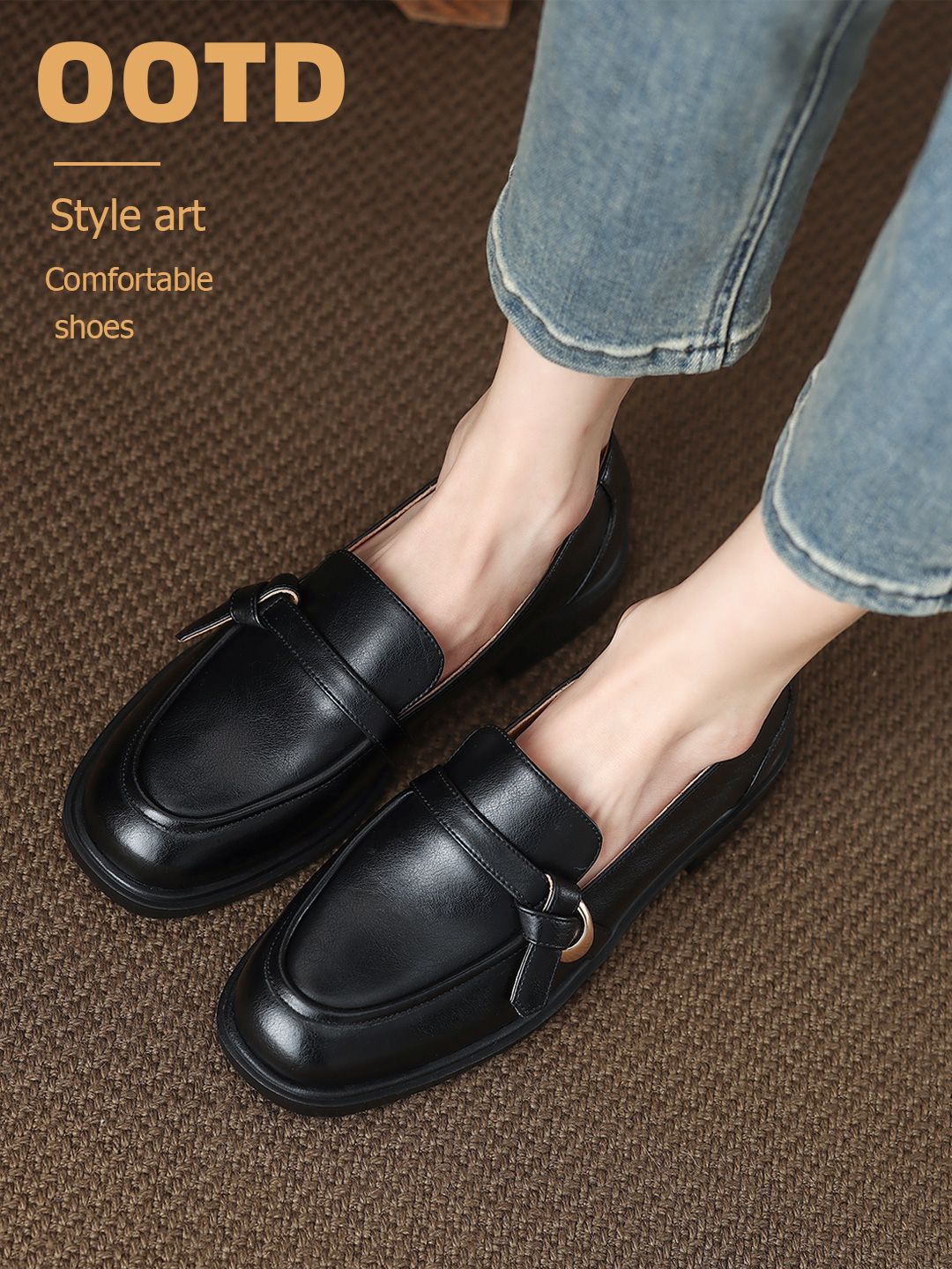 圆头 低帮 一脚蹬 深口鞋 皮革  - VALI鞋履AI设计主图