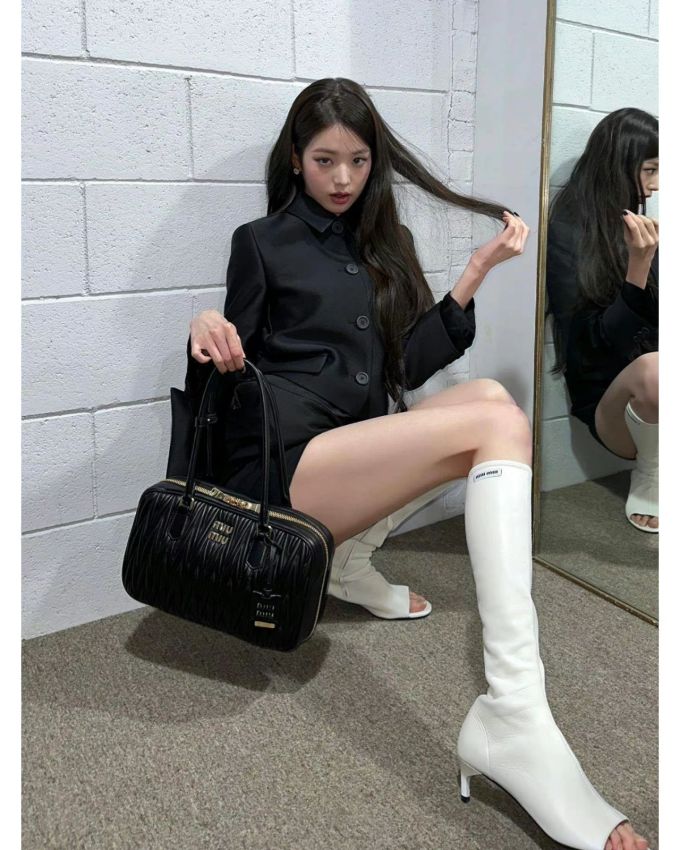 细跟 中跟 中筒 皮革 