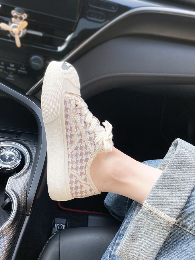 厚底 圆头 低帮 系带 深口鞋 蕾丝 