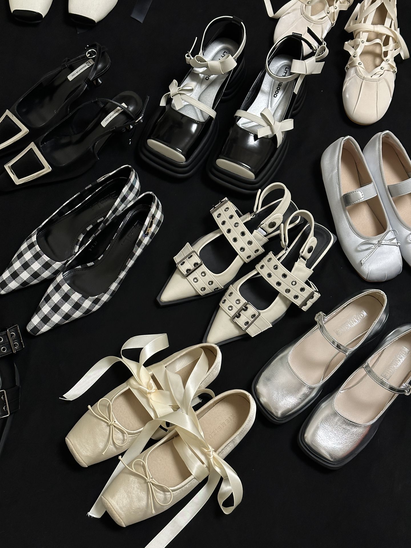 异形跟 中跟 方头 低帮 松紧带 中口鞋 皮革  - VALI鞋履AI设计主图