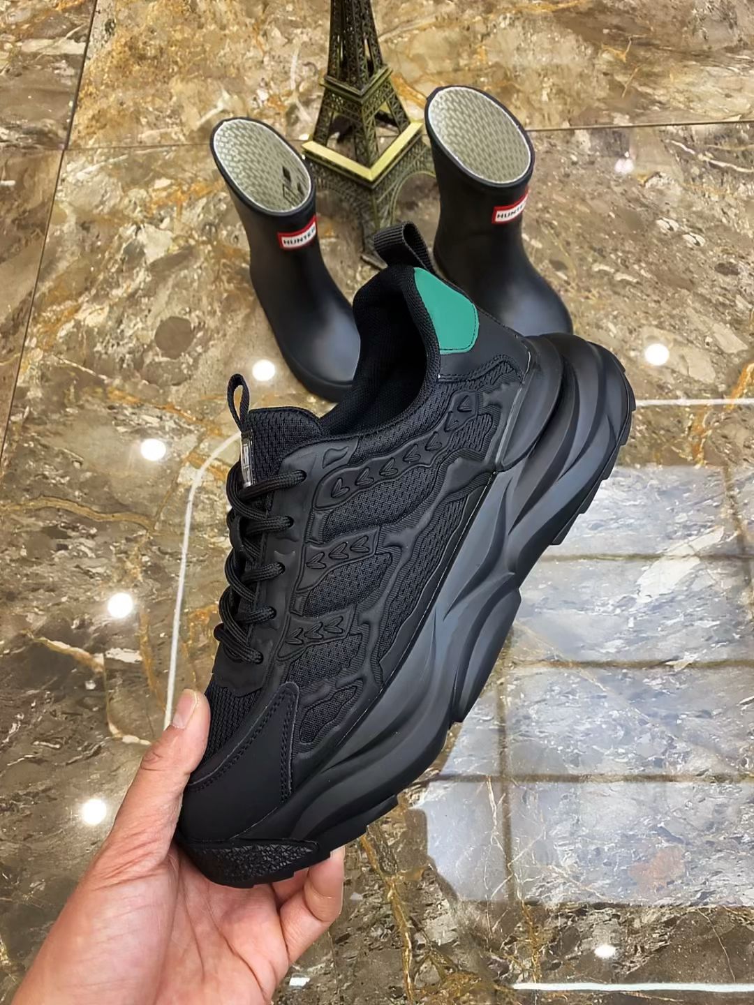 厚底 尖头 低帮 系带 深口鞋 网面  - VALI鞋履AI设计主图