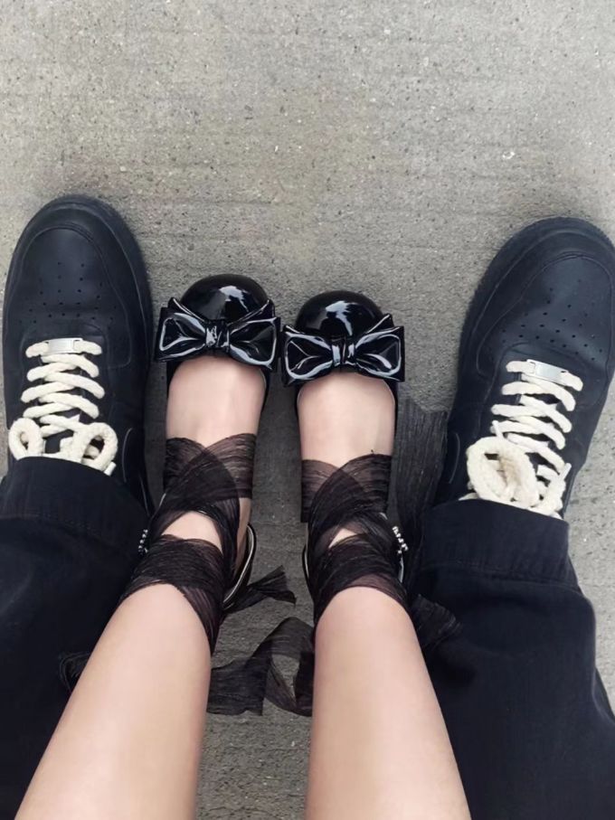 圆头 低帮 松紧带 中口鞋 皮革 