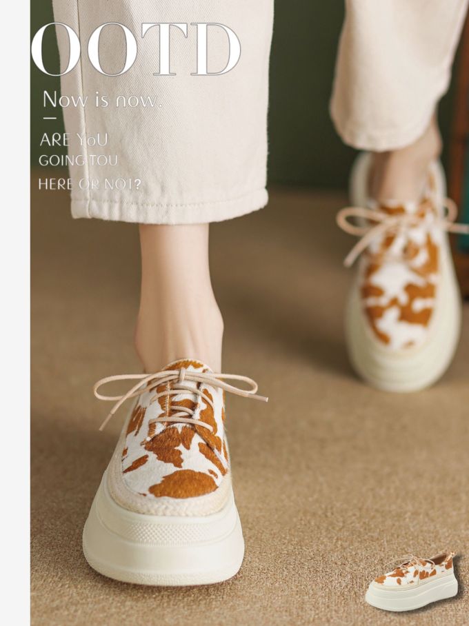 圆头 系带 深口鞋 