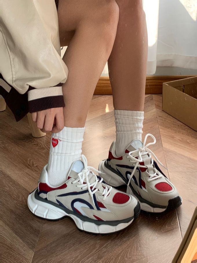 厚底 圆头 低帮 系带 深口鞋 