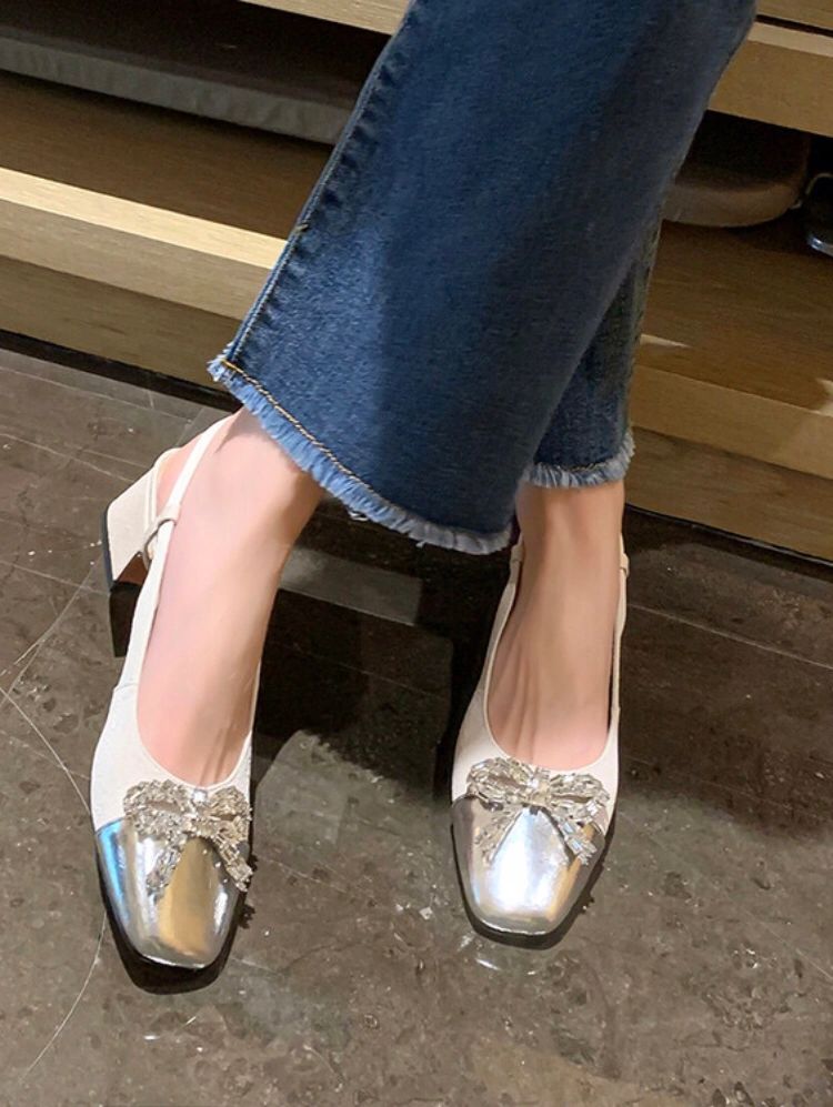 坡跟 中跟 方头 低帮 一脚蹬 中口鞋  - VALI鞋履AI设计主图