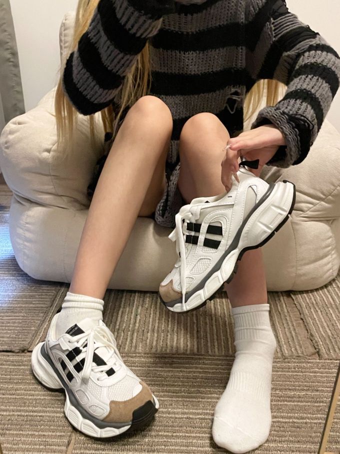 厚底 圆头 低帮 系带 深口鞋 