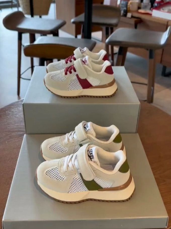 圆头 低帮 魔术贴 深口鞋 网面 