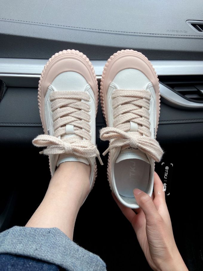 圆头 系带 深口鞋 皮革 