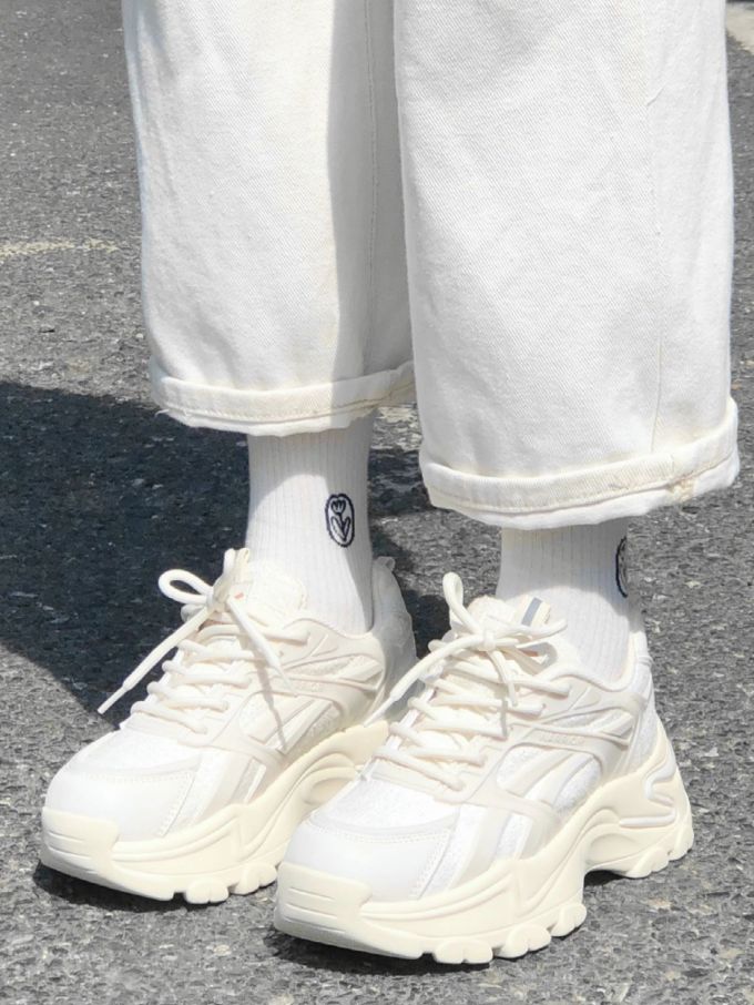 厚底 圆头 低帮 系带 深口鞋 