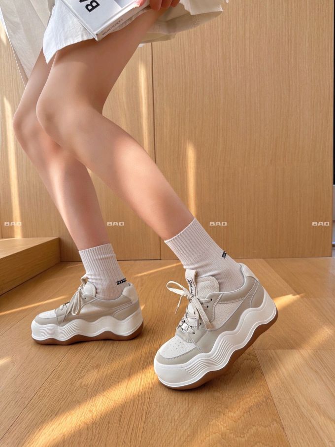 厚底 圆头 低帮 系带 深口鞋 