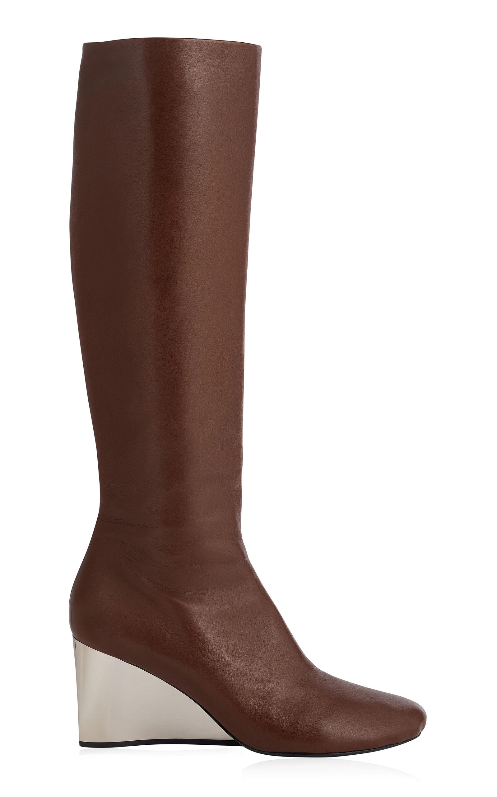 粗跟 高跟 中筒 皮革  - VALI鞋履AI设计主图