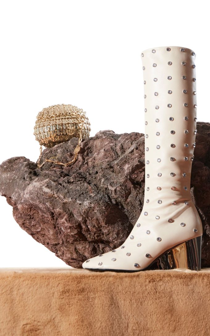 粗跟 中跟 尖头 拉链 中筒 皮革 